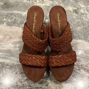 House of Harlow platform sandals.